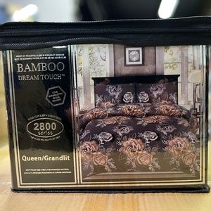 Luxury 4 Piece Queen Size Bamboo Bed Sheet